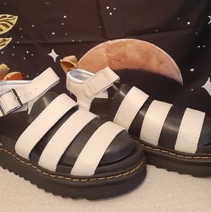 Dr. Martens white Blaire sandals size 8 UK 6